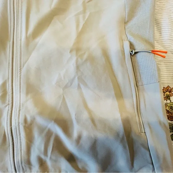 Rain coat Light Gray Hooded Athletic Jacket women XL gorpcore - Picture 3 of 7